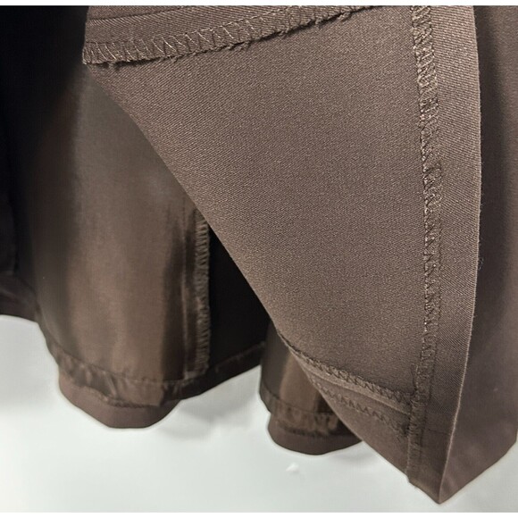 Apt 9 Stretch Skirt Women's Sz 12 Brown A-line Flare Zip Polyester Lined Career - Picture 9 of 10